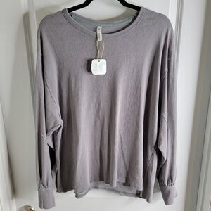 Women's Wishlist Scoop Neck Sweatshirt S/M Charcoal Cotton Polyester 60/40 NWT